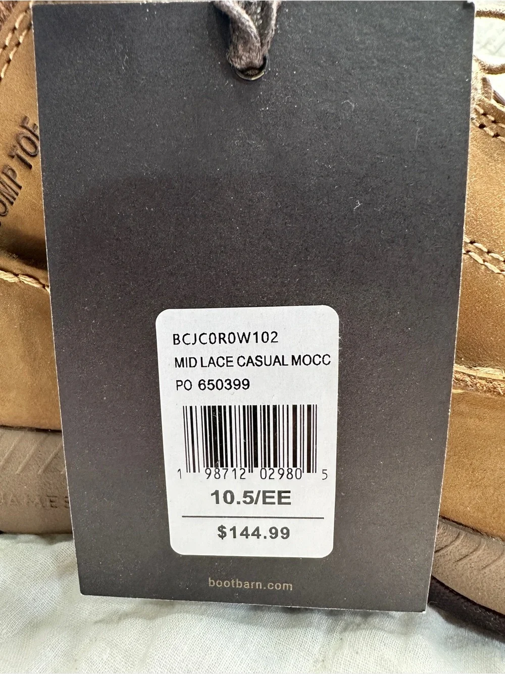 Cody James Casual Comp Toe Boot in Tan